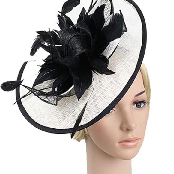 Women Fascinators Derby Church Tea Party Wedding Flower Feathers Headpiece